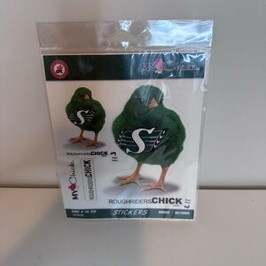 CFL Riders Chick Indoor/Outdoor Stickers (7" x 5.75") new in package